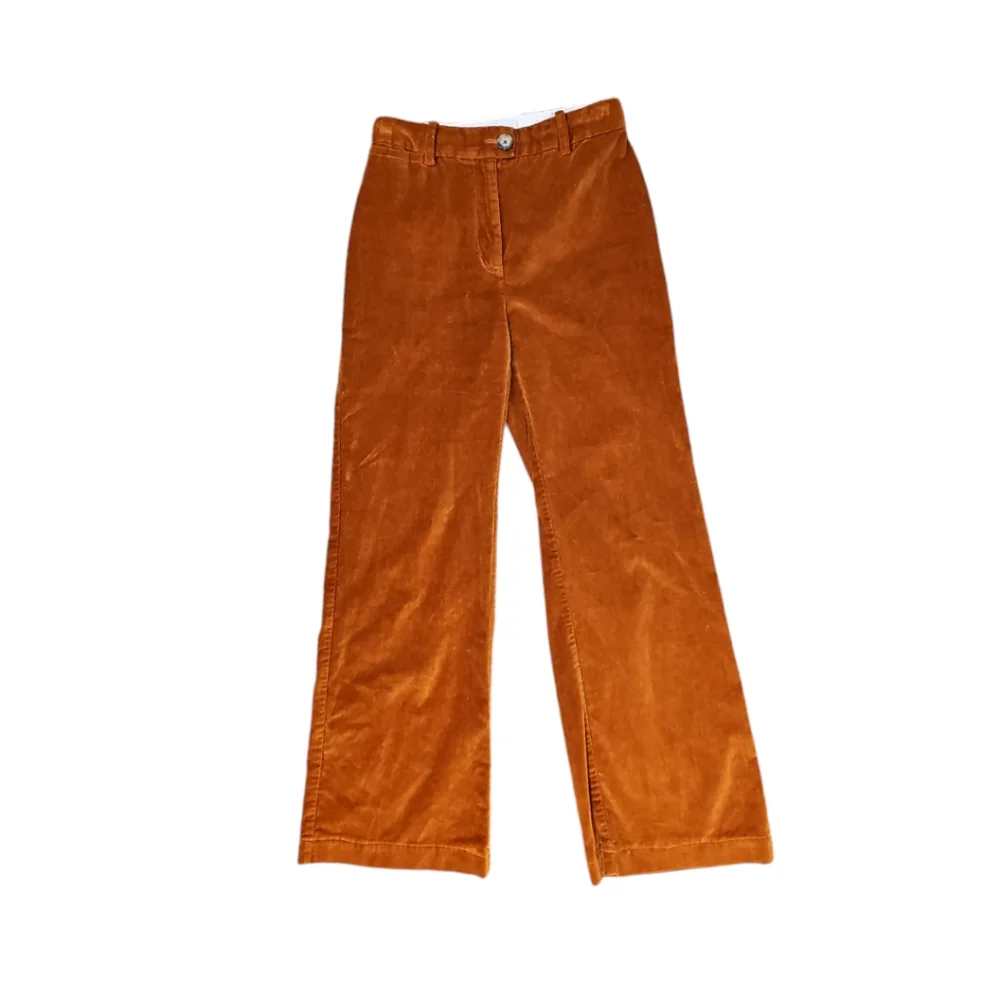 ARITZIA Wilfred Francesca Velvet Pants Fit Flare Hemmed/Altered Sz 2 Inseam 27.5 - Picture 6 of 10
